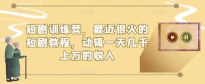 短剧训练营,最近很火的短剧教程,动辄一天几千上万的收入-淘金日记