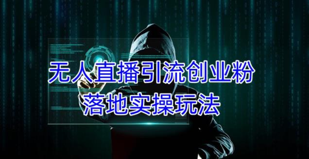 外面收费3980的无人直播引流创业粉落地实操玩法,单日引100+精准创业粉-淘金日记