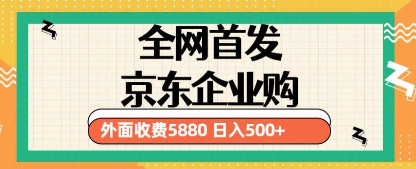 3月最新京东企业购教程,小白可做单人日利润500+撸货项目(仅揭秘)-淘金日记