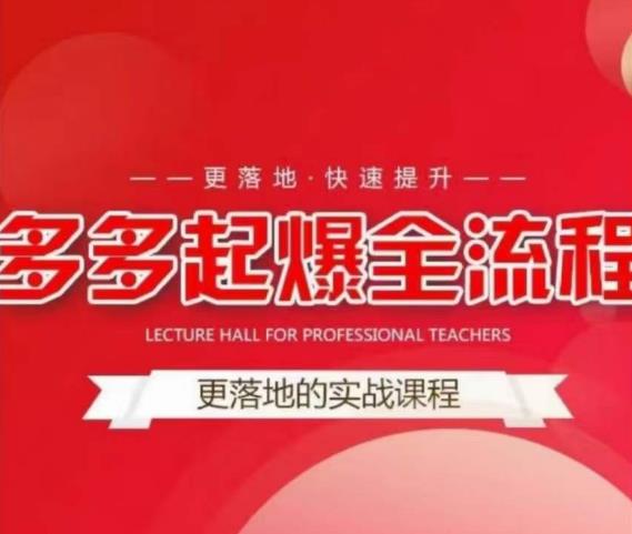 互力-多多新品打爆全流程,拼多多14天拉搜索自然流量,更落地·快速提升-淘金日记
