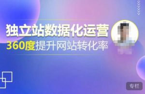 独立站数据化运营,360度提升网站转化率,亿级独立站大卖,带你用数据说话,提升转化率超过4%-淘金日记