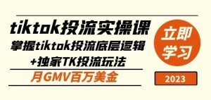 tiktok投流实操课:掌握tiktok投流底层逻辑+独家TK投流玩法月GMV百万美金-淘金日记
