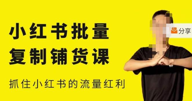张宾·小红书批量复制铺货课,小红书0-1快速起号变现玩法,抓住小红书的流量红利(更新2023年3月)-淘金日记