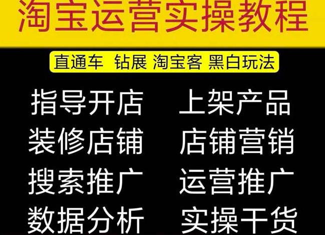 2023淘宝开店教程0基础到高级全套视频网店电商运营培训教学课程-淘金日记