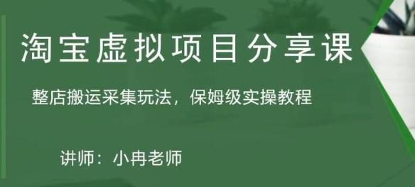 淘宝虚拟整店搬运采集玩法分享课:整店搬运采集玩法,保姆级实操教程-淘金日记