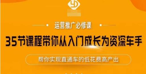 35节课程带你从入门成长为资深车手,让系统学习直通车成为可能,帮你实现直通车的低花费高产出-淘金日记
