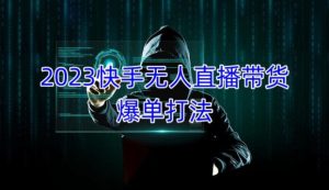 2023快手无人直播带货爆单教程，正规合法，长期稳定，可批量放大操作-淘金日记