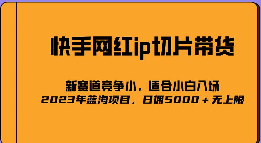 2023爆火的快手网红IP切片,号称日佣5000+的蓝海项目,二驴的独家授权-淘金日记