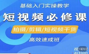 李逍遥·短视频零基础起号，​拍摄/剪辑/短视频干货高效速成班-淘金日记