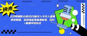 云顶联盟彭小四2023新无人半无人直播带货教程,自然流起号鱼塘起号,OBS+直播伴侣玩法-淘金日记