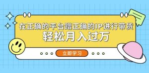 在正确的平台蹭正确的IP进行带货，轻松月入过万-淘金日记
