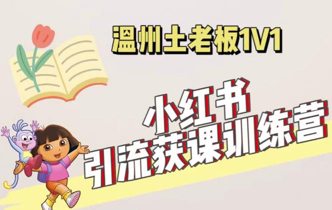 小红书1对1引流获客训练营：账号、内容、引流、成交（价值3999元）-淘金日记