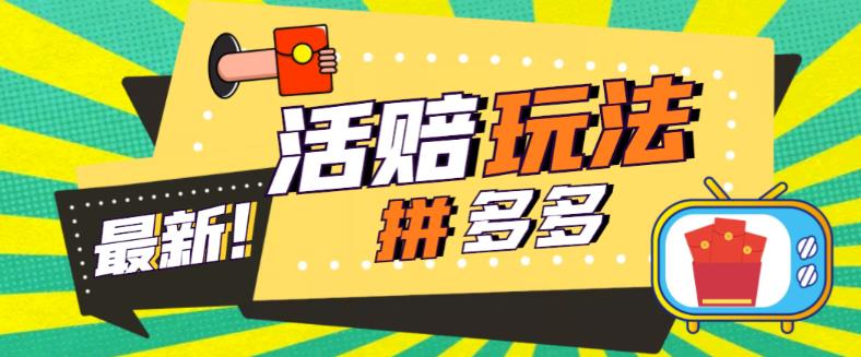 外面收费398的拼多多最新活赔项目，单号单次净利润100-300+【详细玩法教程】-淘金日记