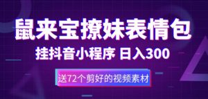 鼠来宝撩妹表情包，通过抖音小程序变现，日入300+（包含72个动画视频素材）-淘金日记