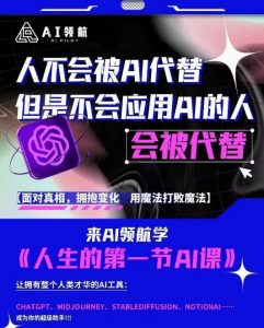 AI领航-人生第一节AI课,拉开你与普通工作者的距离!30位AI领域极客,汇集1000小时Al心得-淘金日记