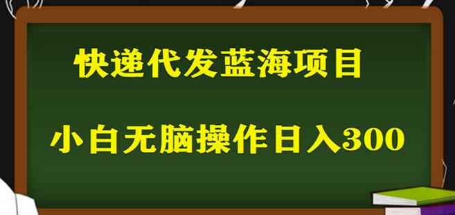 2023最新蓝海快递代发项目,小白零成本照抄也能日入300+-淘金日记
