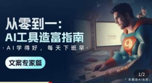 从零到一:AI工具造富指南(文案专家篇)学会使用主流AI工具,方法和心法的融合-淘金日记