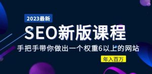 2023某大佬收费SEO新版课程:手把手带你做出一个权重6以上的网站,年入百万-淘金日记