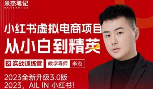 风口再至-米杰小红书虚拟电商项目3.0全网首发单号月收益过万可批量!-淘金日记
