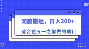 适合在五一之前做的项目，无脑搬运，日入200+【揭秘】-淘金日记