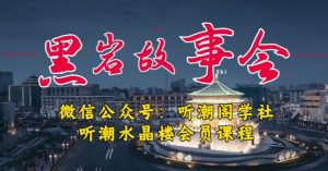 听潮阁学社黑岩故事会实操全流程,三级分销小说推文模式,1万播放充值500,简单粗暴!-淘金日记