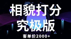 相貌打分究极版,客单价2000+纯新手小白就可操作的项目-淘金日记