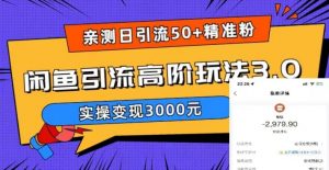 亲测日引50+精准粉,闲鱼引流高阶玩法3.0,实操变现3000元【揭秘】-淘金日记