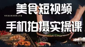 烁石·美食视频手机拍摄实操课，​美食摄影理论、手机拍摄相关设置、剪辑调色、布光原理等内容-淘金日记