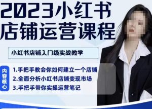 陶金金·2023小红书店铺运营课,小红书店铺入门实战教学-淘金日记