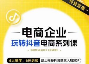 玺承·电商企业玩转抖音电商系列课,6大维度,6位老师,线上揭秘抖音商家入局SOP-淘金日记
