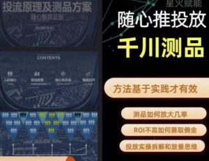 爱做号的老王·随心推+千川投流,投放实操拆解和放量思维,投流原理、千川测品-淘金日记