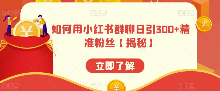 如何用小红书群聊日引300+精准粉丝【揭秘】-淘金日记