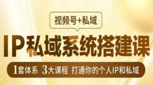IP私域系统搭建课,视频号+私域,1套体系3大课程,打通你的个人IP和私域-淘金日记