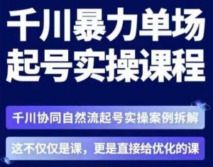 茂隆·章同学千川单场起号实操课,千川协同自然流起号实操案例拆解,解密起号核心算法6件套-淘金日记