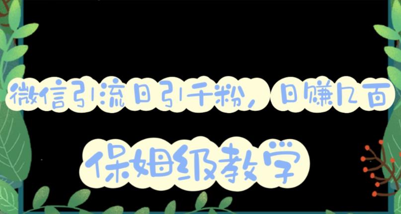 微信互推圈半自动引流方案,矩阵操作日引千人思路【详细视频教程】-淘金日记