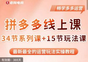 老陶·2023全新【多多运营玩法系列课】，最新最全的运营玩法实操教程-淘金日记