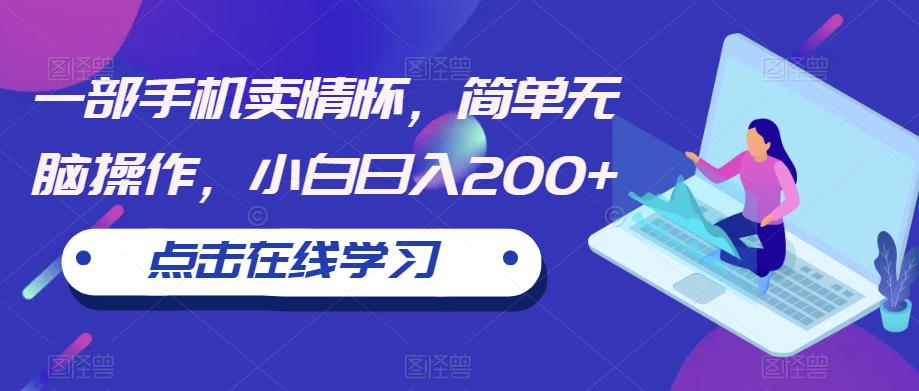 一部手机卖情怀，简单无脑操作，小白日入200+【揭秘】-淘金日记