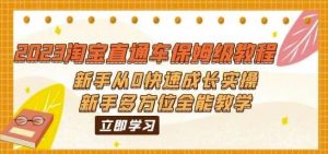 2023淘宝直通车保姆级教程：新手从0快速成长实操，新手多方位全能教学-淘金日记