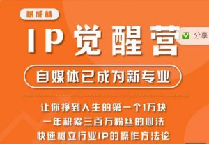 树成林·IP觉醒营，快速树立行业IP的操作方法论，让你赚到人生的第一个1万块-淘金日记
