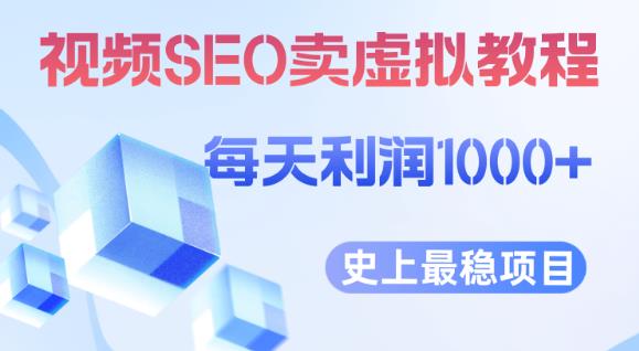 视频SEO出售虚拟产品每天稳定2-5单利润1000+史上最稳定私域变现项目【揭秘】-淘金日记