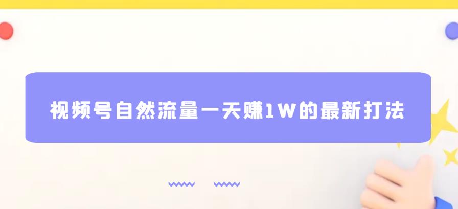 视频号自然流量一天赚1W的最新打法,基本0投资【揭秘】-淘金日记
