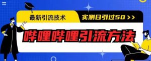 最新引流技术,哔哩哔哩引流方法,实测日引50人【揭秘】-淘金日记