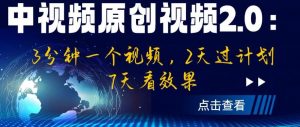 中视频原创视频2.0：3分钟一个视频，2天过计划，7天看效果【揭秘】-淘金日记