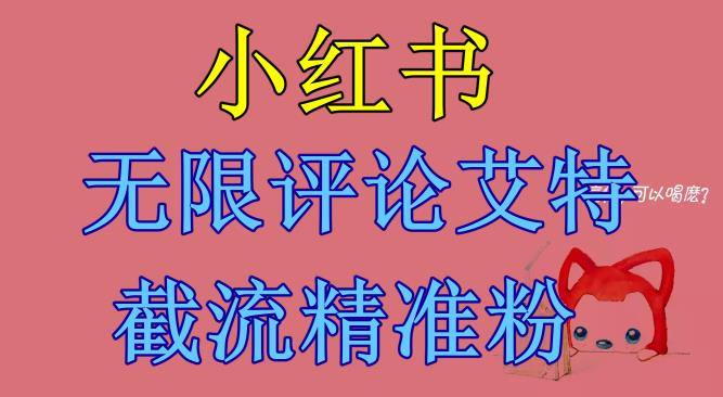 小红书无限评论艾特截流精准粉（软件+教程）-淘金日记
