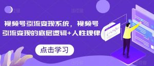 视频号引流变现系统,视频号引流变现的底层逻辑+人性规律-淘金日记