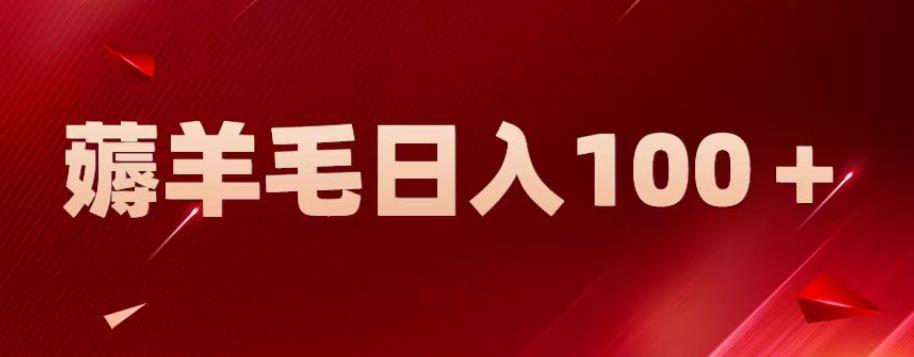 新平台零撸薅羊毛，一天躺赚100＋，无脑复制粘贴【揭秘】-淘金日记