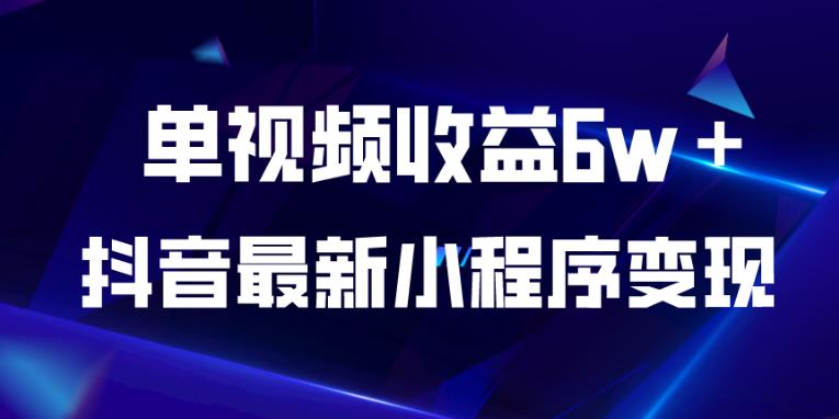 抖音最新小程序变现项目，单视频收益6w＋，小白可做【揭秘】-淘金日记