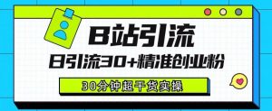 B站引流日引流30+精准创业粉,超详细B站引流创业粉玩法【揭秘】-淘金日记