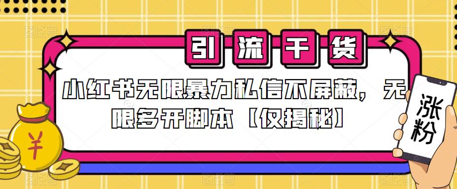 小红书无限暴力私信不屏蔽，无限多开脚本【仅揭秘】-淘金日记
