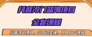 外面收费1288的抖音冷门蓝海项目,新手也可批量操作,月入1W+【揭秘】-淘金日记